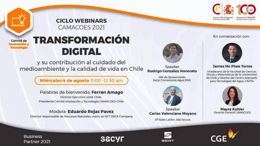 AlaiSecure - Noticias: Alai Secure participa como ponente en el seminario virtual sobre transformación digital y medio ambiente en Chile